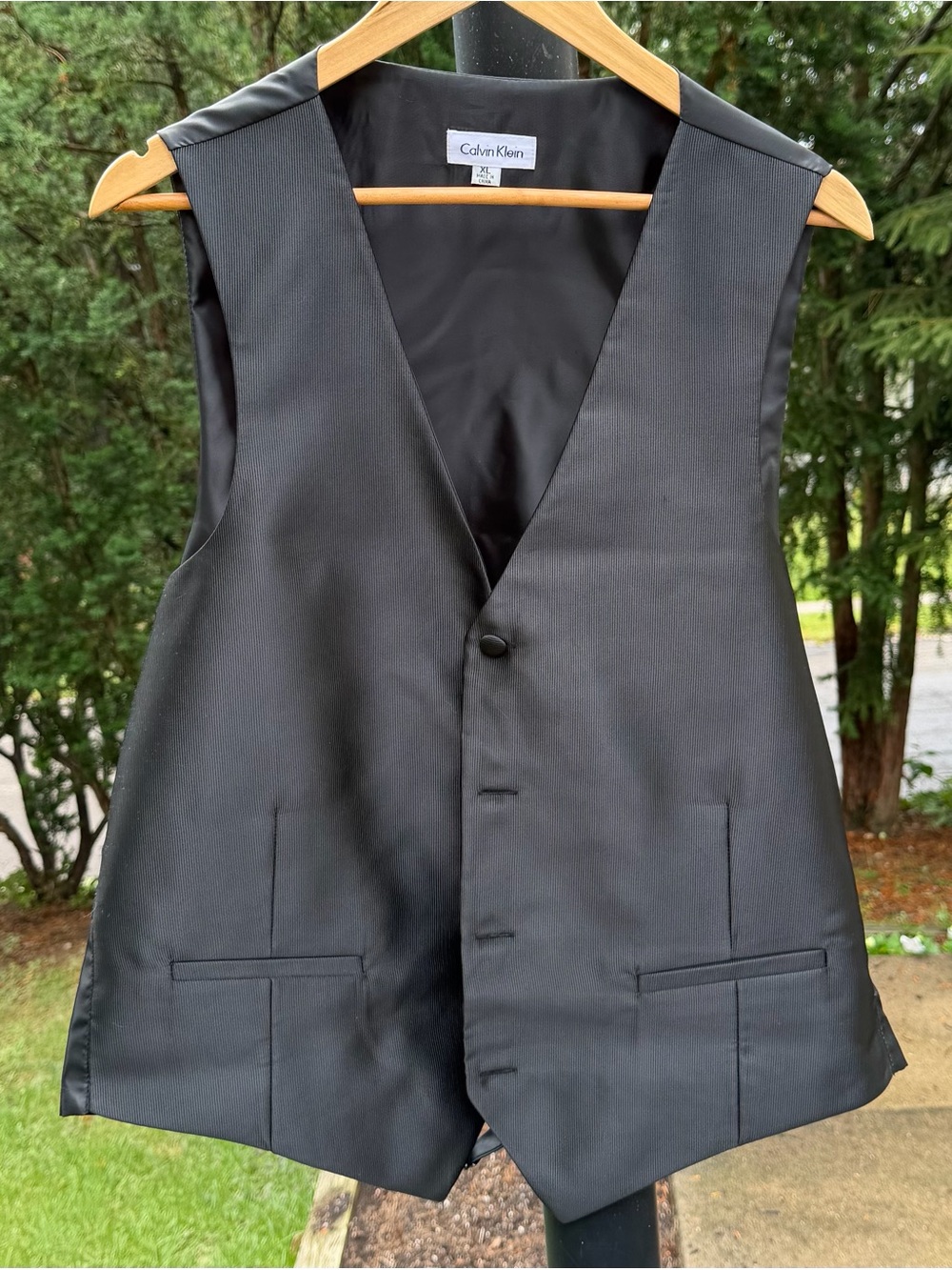 Calvin Klein Black Men's Tailored Dress Vest